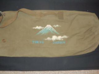 Vintage Wwii Army Duffel Bag - Japan - 1st Calvary