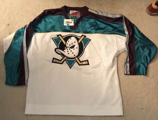 Anaheim Mighty Ducks Vintage Proline Nhl Hockey Jersey Tags Large Authnetic