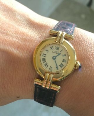 Ladies Vintage Must De Cartier Vermeil Watch