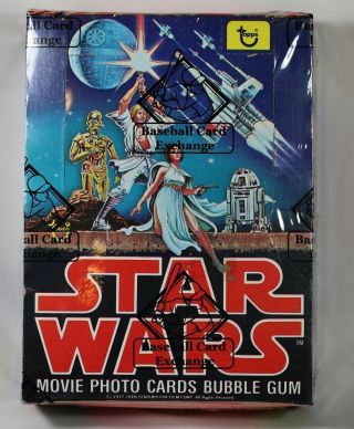 French 1977 Topps Star Wars Series 1 One Wax Box 36 Packs Bbce Authentic Rare