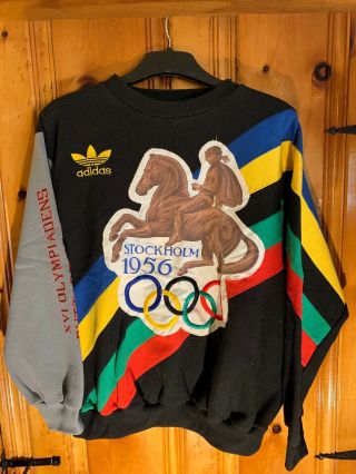 Adidas Vintage Stockholm 1956 Helsinki 1952 Sweatshirt,  Men’s L,  Rare,  Olympics