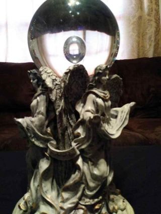 RARE Haunted Large Crystal Ball & Stand - Perfect for Scrying & Fortune Telling 3