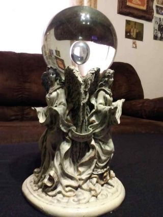 RARE Haunted Large Crystal Ball & Stand - Perfect for Scrying & Fortune Telling 7