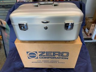 Vintage Zero Halliburton Train Case Silver Aluminum 16 " X 9 " X 8 "