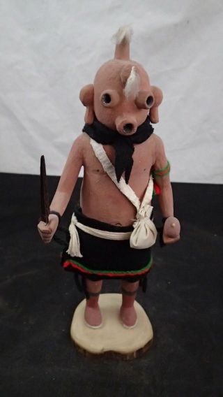 Vintage Hopi Kachina Doll Koyemsi Mud Head 10 1/2 " Rodney Banashley