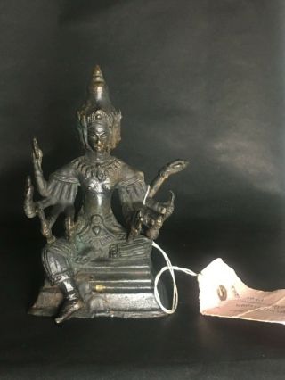 Estate Vintage Antique Tibet Thai Bronze Buddha Figure China Chinese