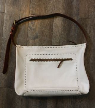 Henry Cuir (beguelin) White Leather Shoulder Bag - Made In Italy - Vintage Purse