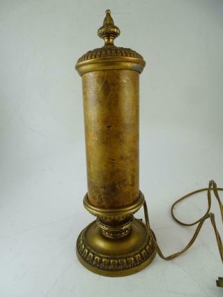 Antique Art Deco Amw Newark Mica Shade Table Lamp Vintage 1920s 12.  25 " Tall Old