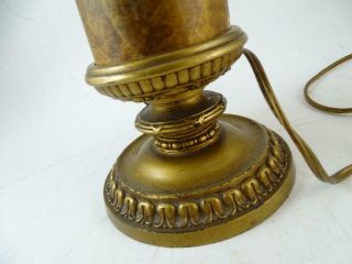 Antique Art Deco AMW Newark Mica Shade Table Lamp Vintage 1920s 12.  25 