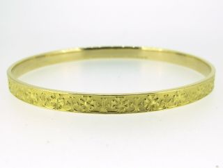 18k Yellow Gold Tiffany & Co.  RARE Bangle Bracelet 7 2