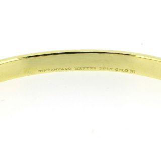 18k Yellow Gold Tiffany & Co.  RARE Bangle Bracelet 7 3