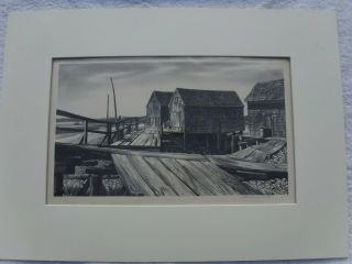 Stow Wengenroth Antique Listed Artist Fine Art Vtg Print Cape Cod Signed 1938