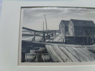 STOW WENGENROTH Antique Listed Artist Fine Art VTG Print Cape Cod Signed 1938 3