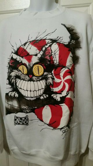 Vintage Alice In Wonderland Cheshire Cat Andazia Sweatshirt XL 2