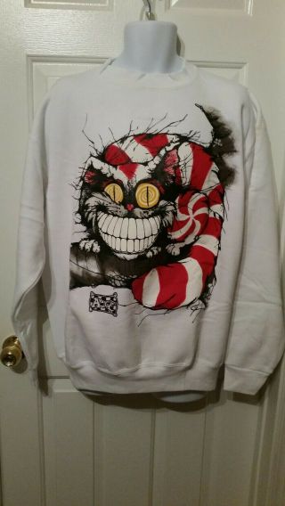 Vintage Alice In Wonderland Cheshire Cat Andazia Sweatshirt XL 3