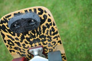 Vintage TONY ALVA Leopard Print Skateboard California Slalom Kryptonics Wheels 11