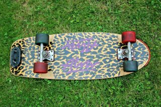 Vintage TONY ALVA Leopard Print Skateboard California Slalom Kryptonics Wheels 4