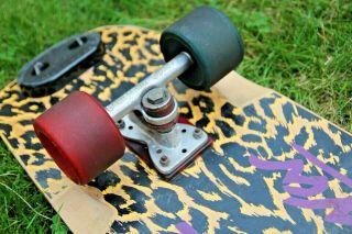 Vintage TONY ALVA Leopard Print Skateboard California Slalom Kryptonics Wheels 6