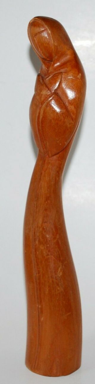 J.  Pinal Hand Carved Wood Cubist Madonna Sculpture,  13 