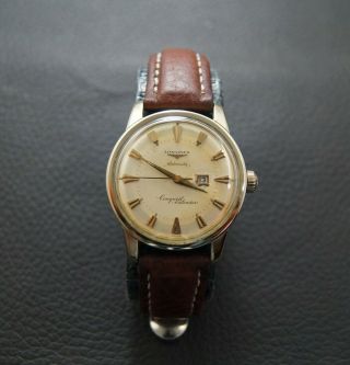 Vintage Longines Conquest Calendar Gold & Steel Automatic Cal.  19 As Ref.  9007 8