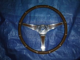 1960s 1970s Vintage The 500 Superior Performance Flat Wooden Streering Wheel