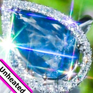 14k Gold 4.  30ct Unheated Sapphire Diamond Estate Classic Vintage Engagement Ring
