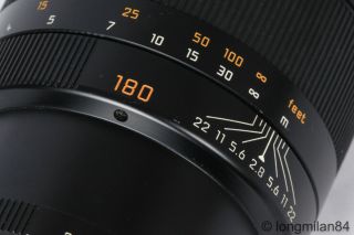 EXC,  Leica APO - Elmarit - R 180mm f2.  8 1:2.  8/180 ROM SL Rare version II 11357 10