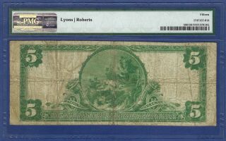 Ny 1902 $5 ♚♚massena,  York♚♚ Pmg Ch Fine 15 Rare Note