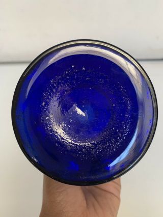 Mary Gregory Glass Vase Hand Painted (cobalt Blue) 7