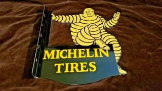 Vintage Michelin Tyre Man Porcelain Gas Auto Tires Service Station Bibendum Sign