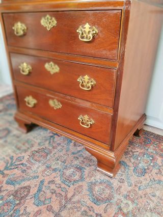 Vintage Baker Furniture 18th Century Chippendale Style Mahogany Tall Chest Fine 11