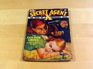 Rare Vintage Pulp Secret Agent " X " The Man Of A Thousand Faces July 1935