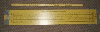 Vintage Big 4 - Foot Long Pickett Slide Rule N1010 - Tri Sign Teacher 