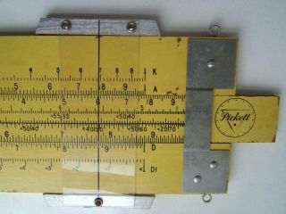 VINTAGE BIG 4 - FOOT LONG PICKETT SLIDE RULE N1010 - TRI SIGN TEACHER ' S AID 6