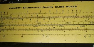 VINTAGE BIG 4 - FOOT LONG PICKETT SLIDE RULE N1010 - TRI SIGN TEACHER ' S AID 8