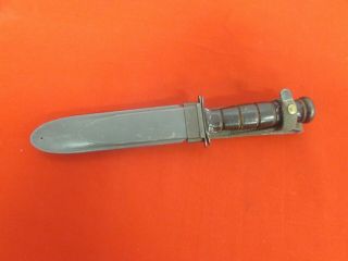 Wwii Us Navy Mark 2 Kabar With Sheath Size Overall Lgth 12 " Blade Lgth7 ".