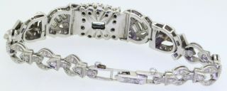Vintage Platinum 6.  44CT VS1/F diamond tourmaline opal converted bracelet 5
