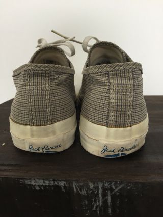 Vtg 1980’s Converse Jack Purcell Plaid Sz 8 Mens Made In USA Exc Rare 2