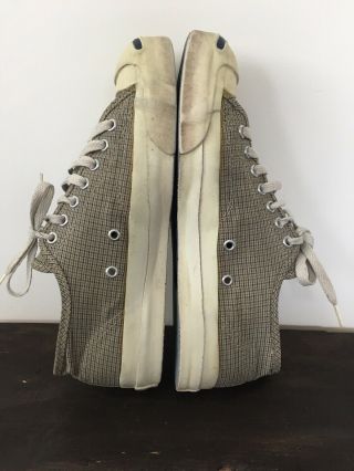 Vtg 1980’s Converse Jack Purcell Plaid Sz 8 Mens Made In USA Exc Rare 3