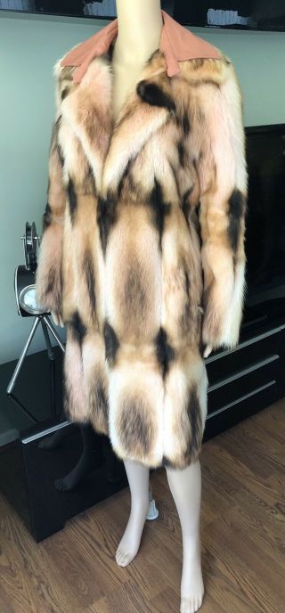 Vintage Gianni Versace Couture F/W 2000 Runway Fur Jacket Coat IT 40 3