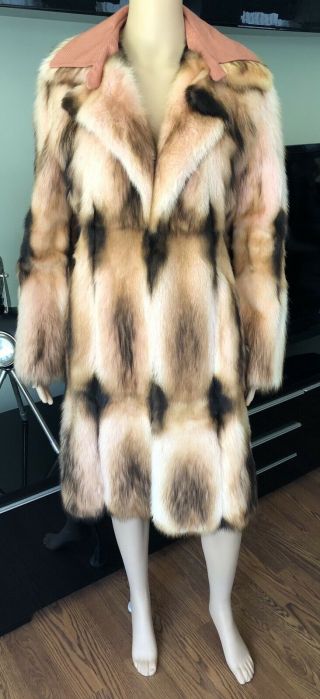 Vintage Gianni Versace Couture F/W 2000 Runway Fur Jacket Coat IT 40 4