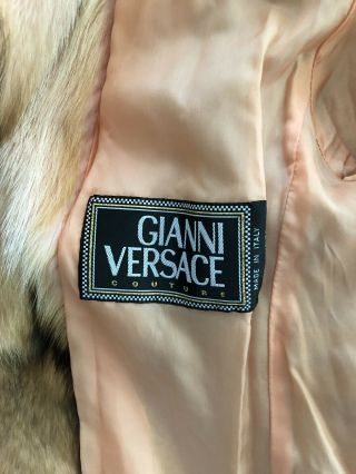 Vintage Gianni Versace Couture F/W 2000 Runway Fur Jacket Coat IT 40 6