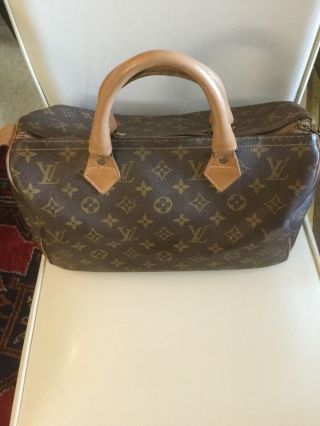 Vintage Authentic Louis Vuitton Paris Monogram Speedy Handbag