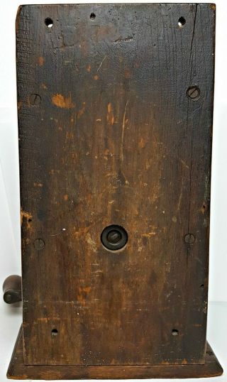 TELEPHONE COFFEE GRINDER Antique ARCADE Burr Mill WALL MOUNT Victorian CAST IRON 8