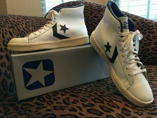 VTG 80 ' S CONVERSE ALL STAR PRO LEATHER HI TOP BASKETBALL SHOES RARE NOS shoes 5