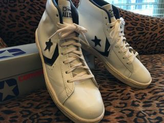 VTG 80 ' S CONVERSE ALL STAR PRO LEATHER HI TOP BASKETBALL SHOES RARE NOS shoes 6