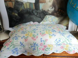 D.  Porthault Vtg Fleurs Des Champs Custom Boudoir Pillow,  Down Insert 2