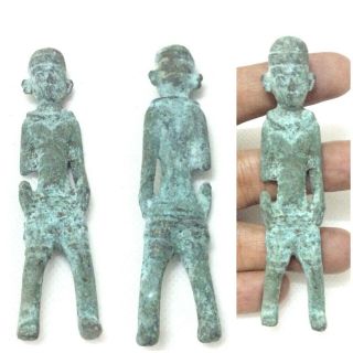 Rare Antique Ancient Sasanian Bronze Statue Of Human Soldier Circa 250 Bc