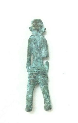Rare Antique Ancient sasanian Bronze Statue of Human Soldier Circa 250 BC 3