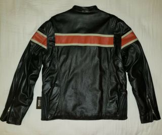 WILSON ' S Men ' s Leather Vintage Retro Striped Leather Jacket 4
